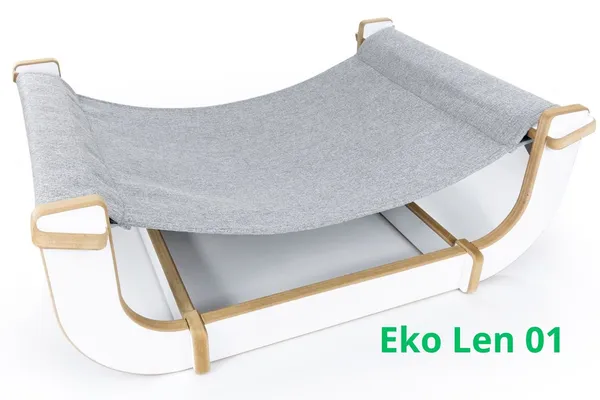 Leżak Stasiu wariant Eko Len - naturalna tkanina