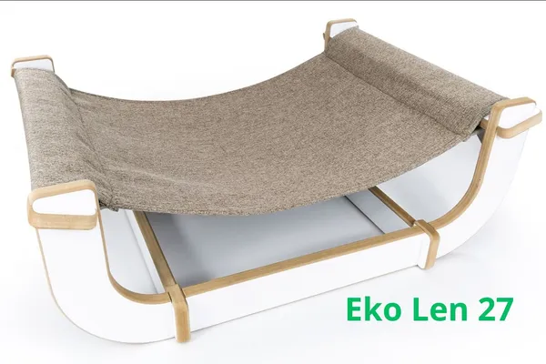 Leżak Stasiu Eko Len - widok z boku