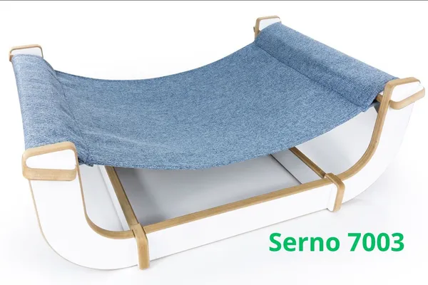 Leżak Stasiu wariant Serno - tkanina w odcieniu szarym