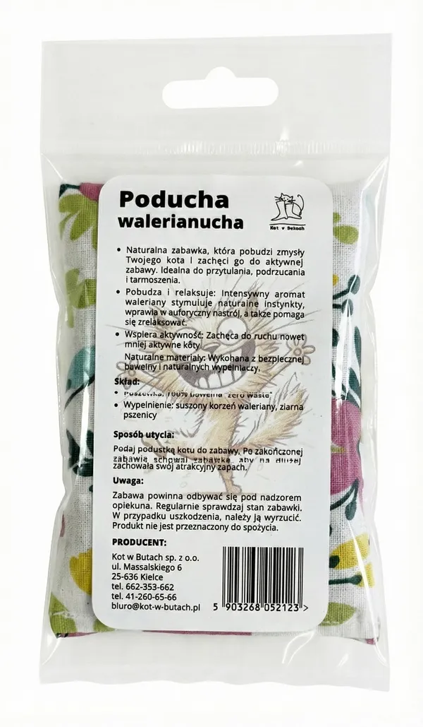 Poducha Walerianucha - opakowanie z opisem składu